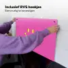 Smiley - Vrolijk - Roze Inductie beschemer met haakjes klein -ky-ophangen-nl