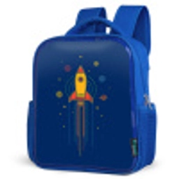 Raket - Blauw - Sterren Kinderrugzak - Blauw middel -schuin