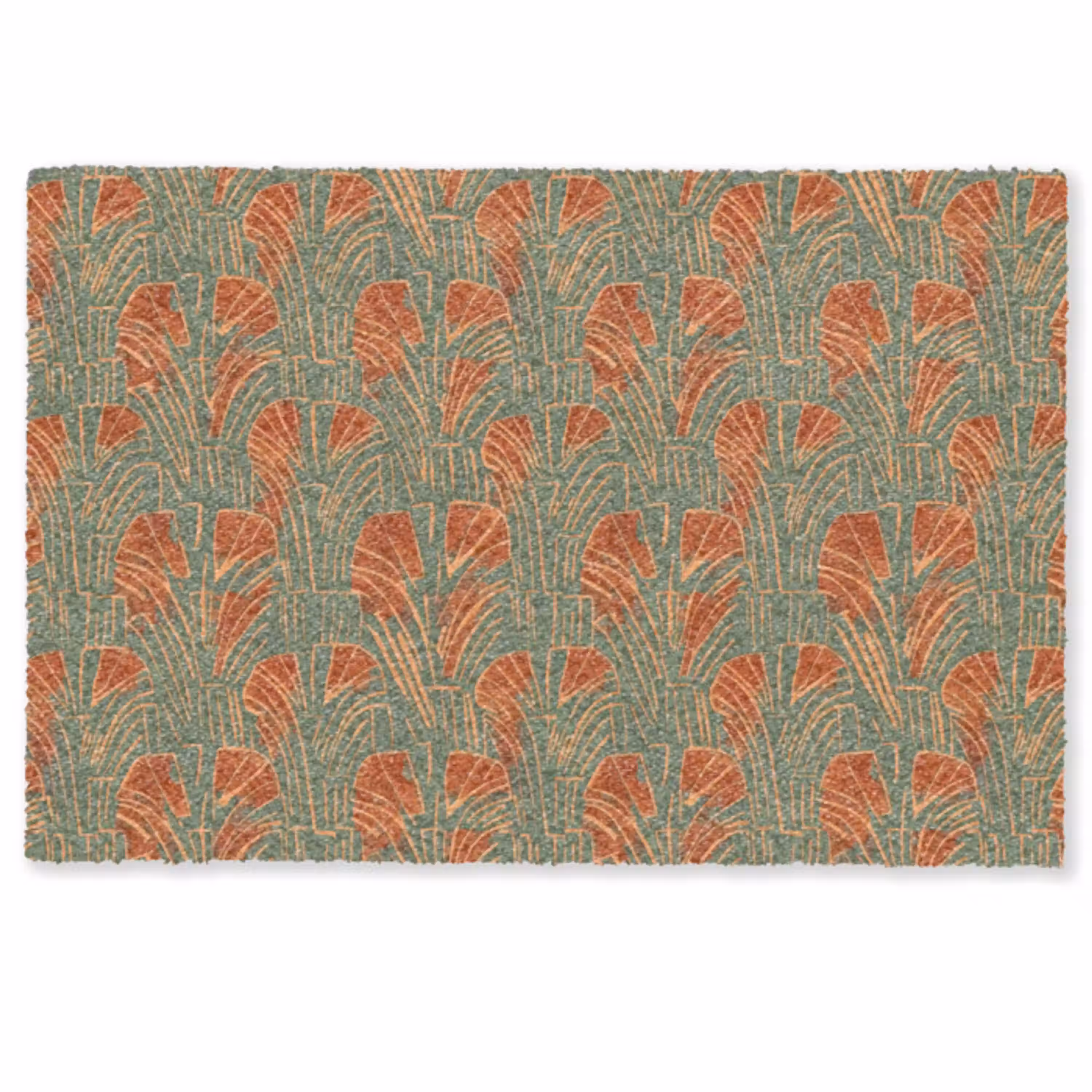 Groen - Terracotta - Deco - Waaiers Deurmat klein 898 -zkaufland3d