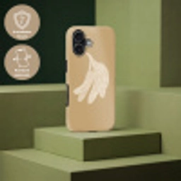 Bananen - Beige - Lijntekening - Minimalistisch Toughcase MagSafe Apple iPhone 17 klein -USP_PrintM_DE