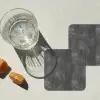 Donkergrijs - Ruw - Beton onderzetter kurk middel 366 -sfeer4