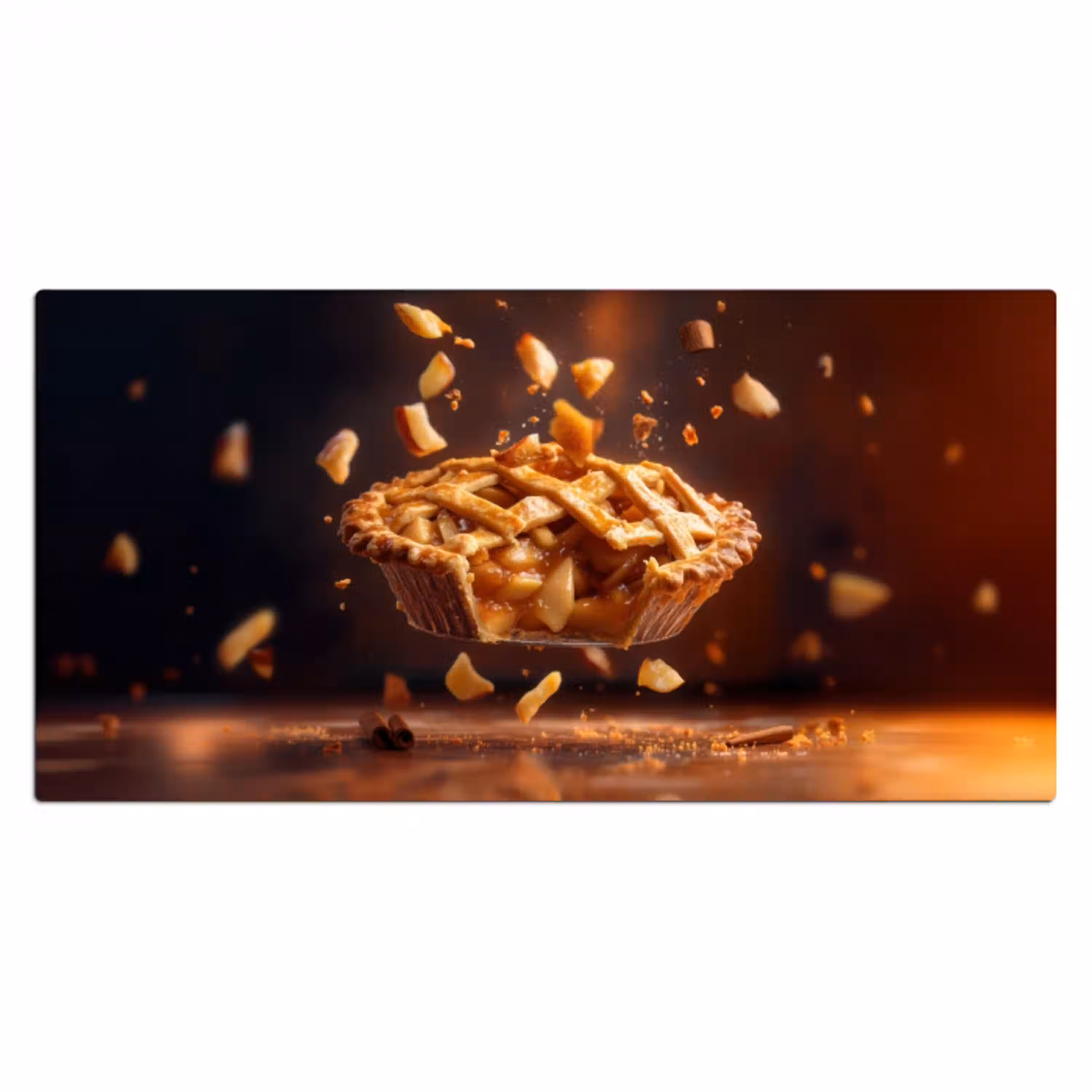 Appel - Taart - Warm - Eten Muismat XXL klein -3d_leeg