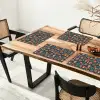 Patroon - Kerst - Symbolen - Blauw Placemat vinyl groot 368 -zzsfeer4_Kitchenyeah-website