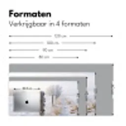 Hek - Sneeuw - Mist - Platteland - Nostalgisch Muismat XXL klein -sfeer5
