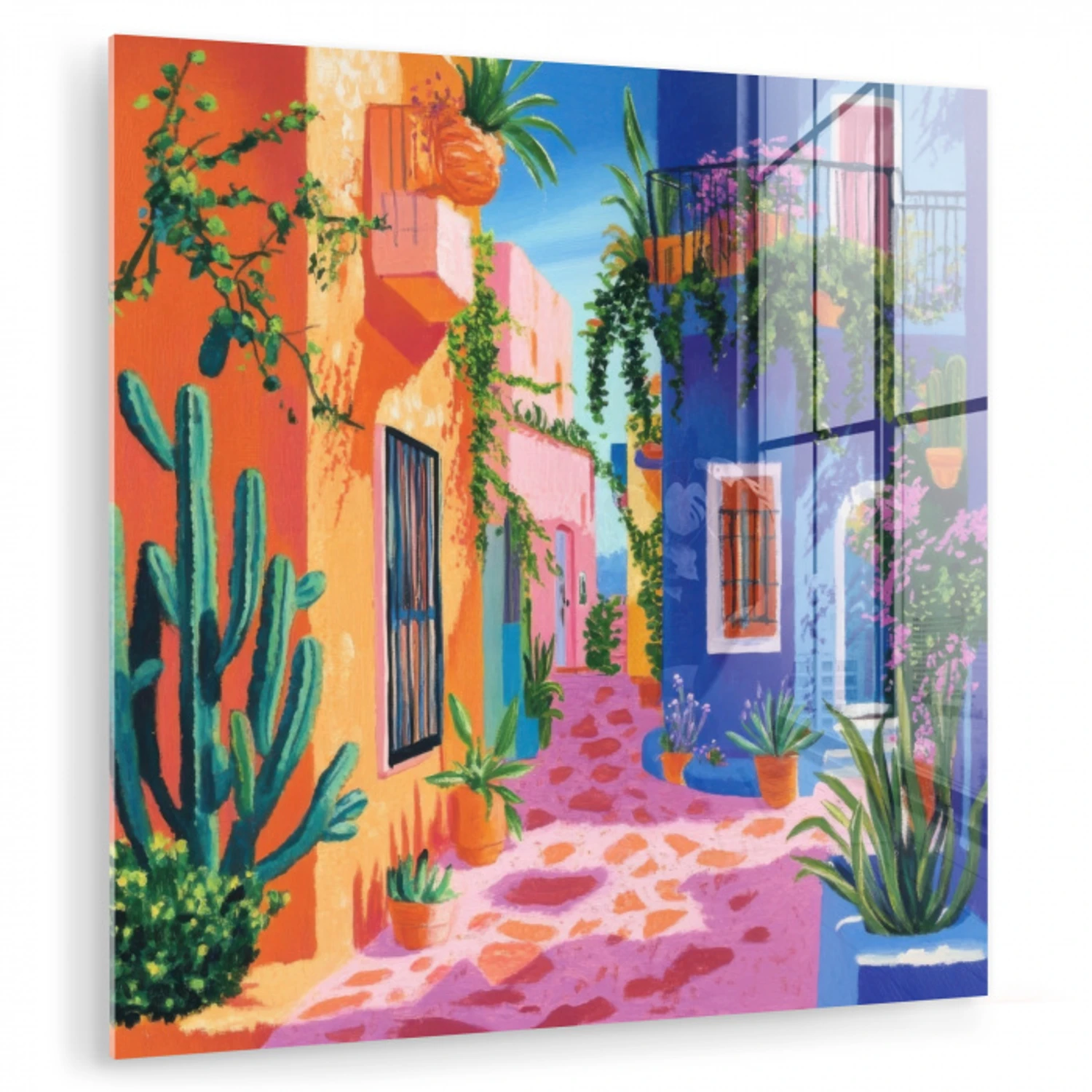 Geel - Blauw - Oranje - Huis plexiglas 5mm klein -zzzproduct_nieuw
