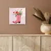 Cowboylaarzen - Roze - Boeket - Bloemen plexiglas 5mm klein -sfeer5