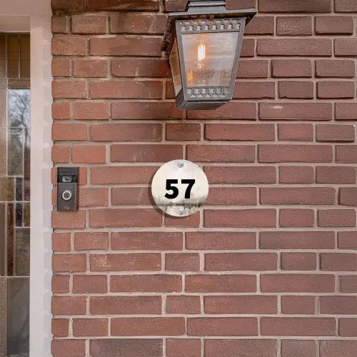 Geschilderd - Traditioneel Naambord Rond klein -sfeer7-rond-XS