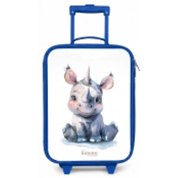 Baby neushoorn Kinderkoffer - Blauw klein -zz3dotto