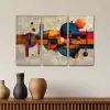 Kleurrijk - Geometrisch - Abstract - Aesthetic Canvas - Meerluiken 3 luik klein -sfeer3
