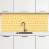 Art Deco - Design - Schelp - Geel keuken achterwand 2 middel 871 -3d