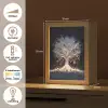 Sneeuwboom  - Lichtjes - Wit - Kleurrijk Light Box met kabel (Tafellamp) klein -USP_NL