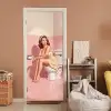 Roze - Retro - Vrouw deurposter klein -sfeer1