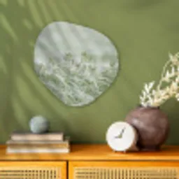 Grassen - Minimalistisch - Groen Wandcirkel Organisch Forex 3mm klein -sfeer2