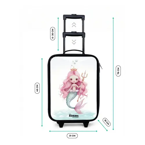 Suzy sirene Kinderkoffer - Zwart klein -productfoto_formaten