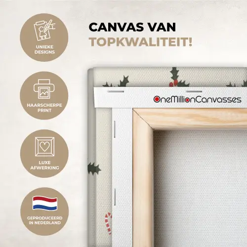 Illustratie - Hulsttakken - Zuurstokken - Beige canvas 2cm xxl 828 -sfeer2