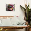 Lippen - Graffiti - Expressief tuinposter los doek klein -sfeer7