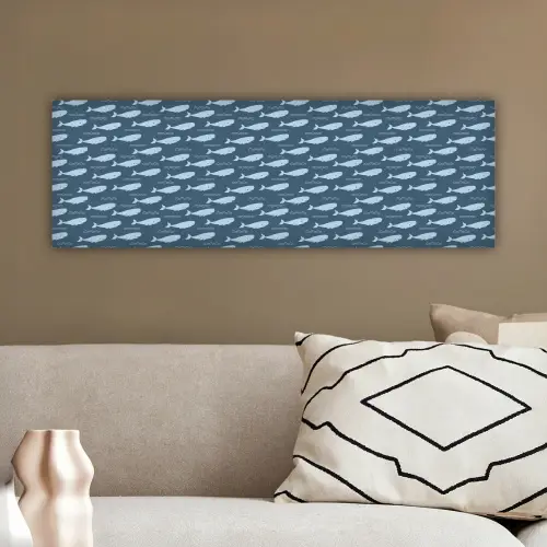 Klein - Oceaan - Golven - Blauw canvas 2cm klein 828 -sfeer3