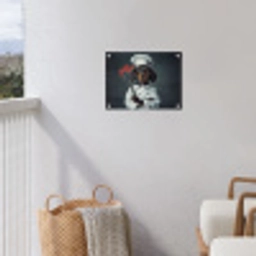 Quote - Neon - Hond - Kokskleding tuinposter los doek klein -sfeer8