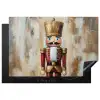 Kerst - Poppetje - Abstract Inductie beschermer vinyl 3mm klein -3d