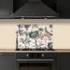 Bladeren - Monstera - Jungle - Tropical keuken achterwand spatscherm klein -sfeer1