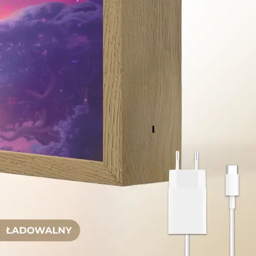 Eenhoorn - Fantasy - Kasteel - Meisje - Paars - Roze Light Box met batterij (Wandlamp kind) middel -USP_websiteoplaadbaarNL