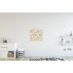 Patroon - Sterren - Kleurrijk textielposter latten blank klein 122 -kinderkamer
