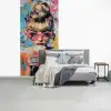 Zonnebril - Vrouw - Kleurrijk - Verfspetters fotobehang vinyl groot -slaapkamer