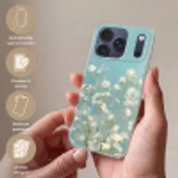 Stengels - Bloemen - Lucht - Wit Telefoonhoesje iPhone 17 Pro Max klein -sfeer3_NL