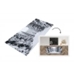 Bos - Winter - Sneeuw - Pad - Natuur Keukenloper - keukenmat middel -3d