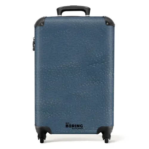 Lederen look grijs blauw NBS - Handbagage koffer - Kinderen Unisex middel -productfoto_recht