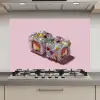 Sushi - Rolletjes - Steentjes - Kleurrijk keuken achterwand spatscherm klein -3d_website