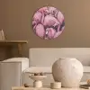 Flamingo - Roze - Dieren Akoestische PET Vilt - Rond klein -sfeer1