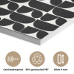 Modern - Geometrisch - Zwart PET vilt klein 837 -closeup_NL