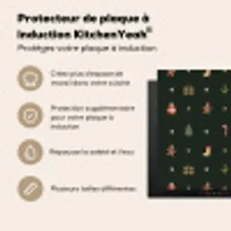 Patroon - Kerstsymbolen - Groen Inductie beschermer vinyl 3mm middel 274 -usfeer2_FR