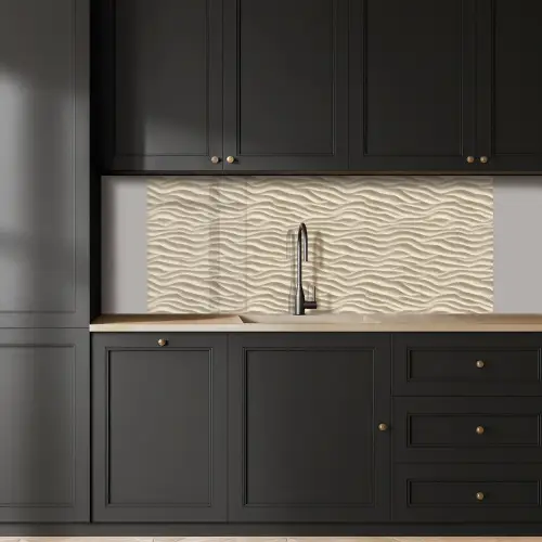 Zand - Golven - Beige keuken achterwand 2 middel 871 -sfeer1