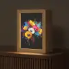 Bloemen - Kleurrijk - Graffiti - Modern - Boeket Light Box met kabel (Tafellamp) klein -z3d_website