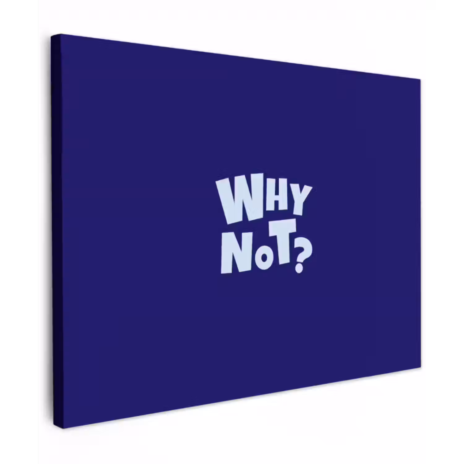 Canvas schilderij - Blauw - Why not - Minimalistisch