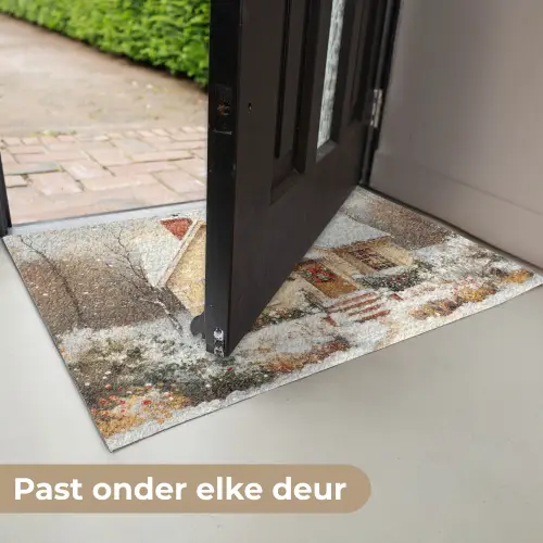 Kerst - Huis - Winter - Sneeuw Deurmat klein -USP_NL