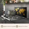 Wereldkaart - Goud - Steen keuken achterwand spatscherm klein -usp_FR