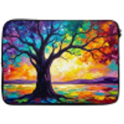 Boom - Landschap - Natuur - Abstract - Kleurrijk laptophoes neopreen klein -zkaufland3dotto