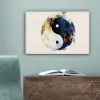 Yin Yang - Abstract - Zwart - Wit - Goud canvas 2cm klein -sfeer4