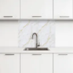 Wit - Marmer - Goud - Luxueus keuken achterwand 2 middel 865 -3d