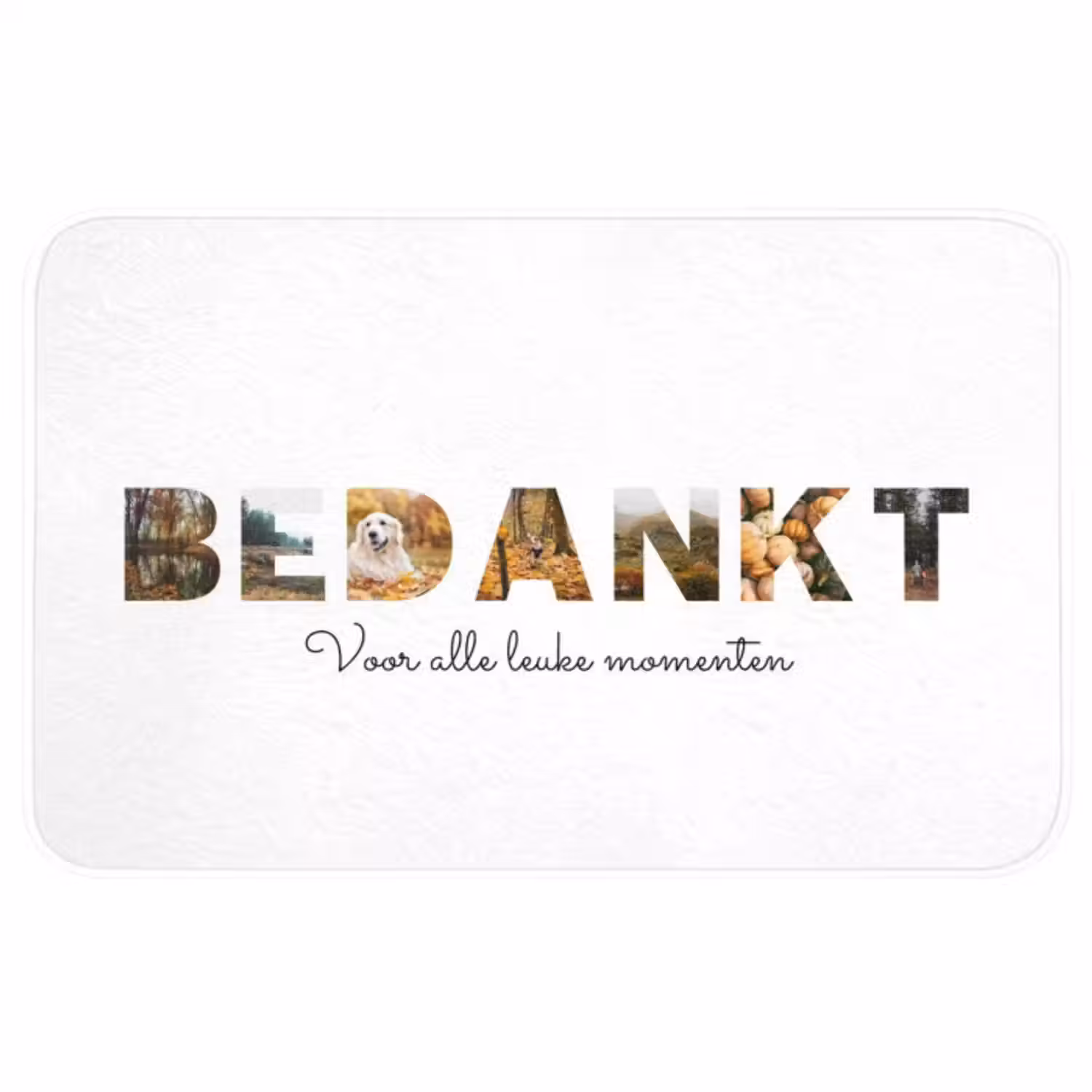 Gepersonaliseerde Wc Mat - Bedankt - Lettercollage
