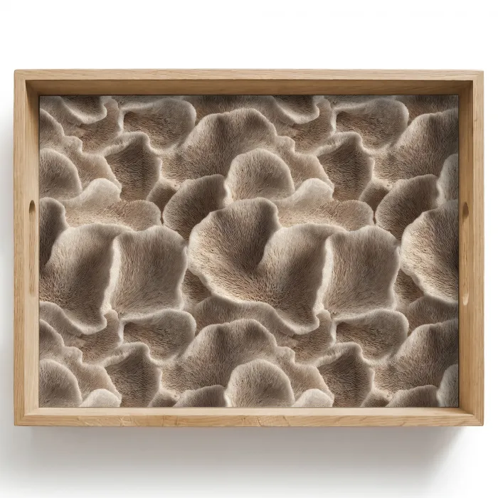Waaiervorm - Beige - Vezel textuur Dienblad Rechthoek middel 911 -z3d_shopping