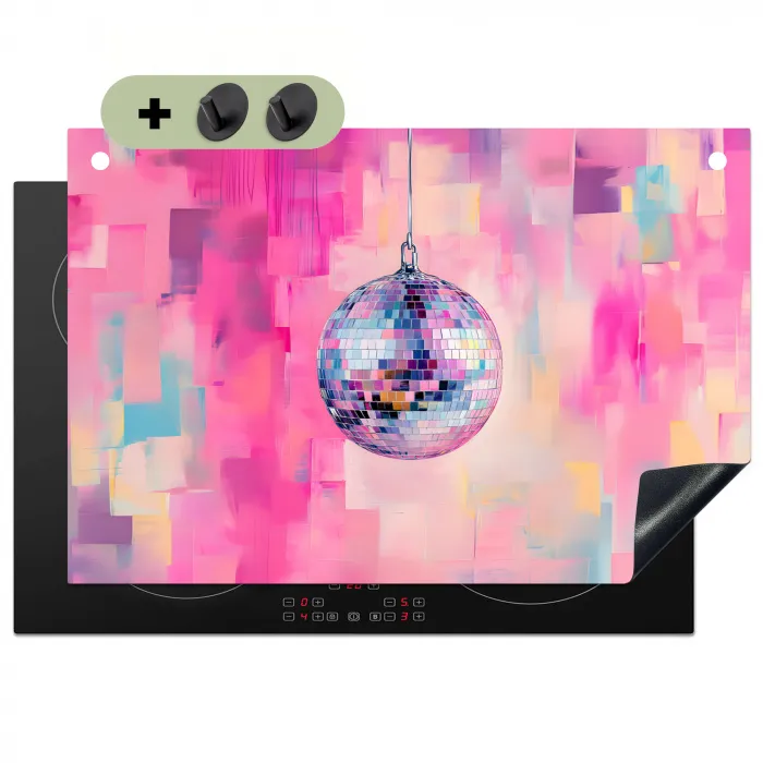 Discobal - Pink - Verf Inductie beschemer met haakjes klein -3d