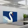Zwaan - Wit - Snavel - Illustratie keuken achterwand spatscherm klein -3d_schuin