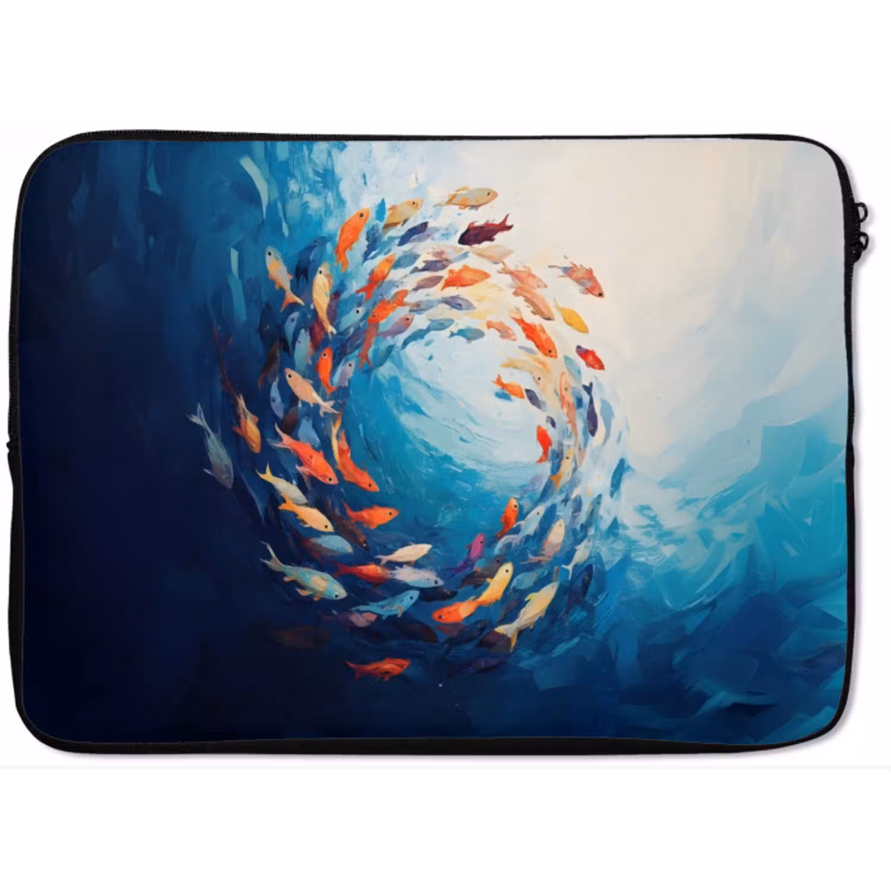 Zee - Vissen - Kleurrijk - Dynamisch laptophoes neopreen klein -zkaufland3dotto