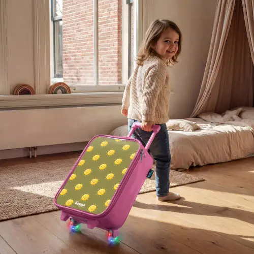 Sunny situation olijf Kinderkoffer - Roze klein -sfeer1