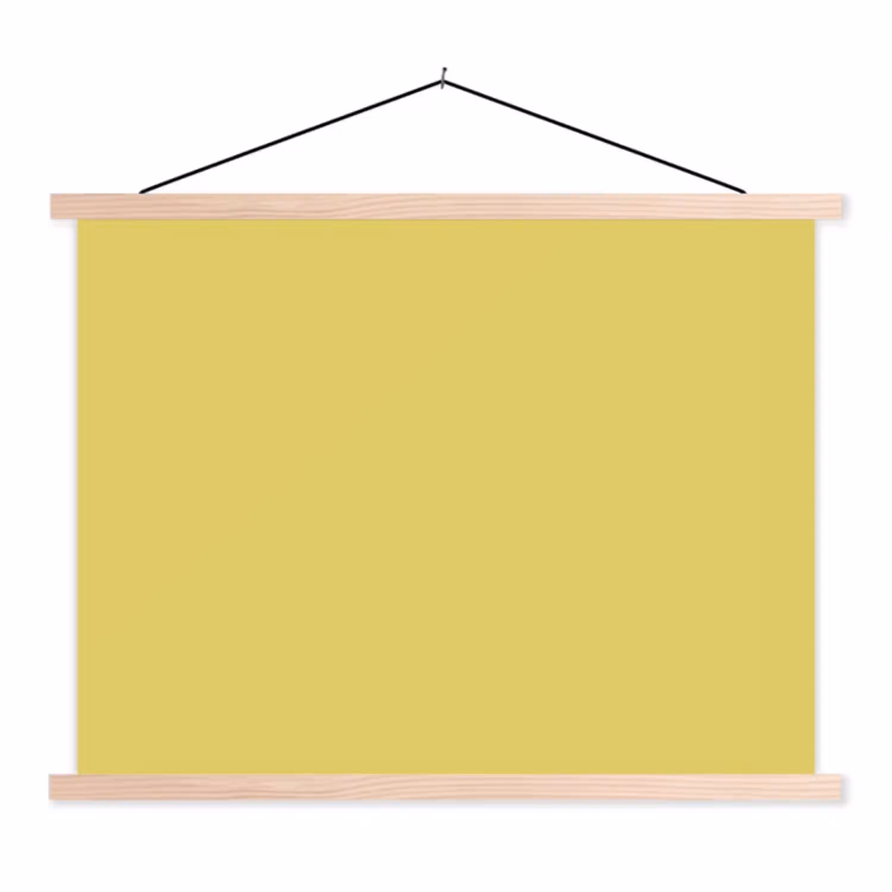 Golden - Ochre - Geel textielposter latten blank klein 122 -3d