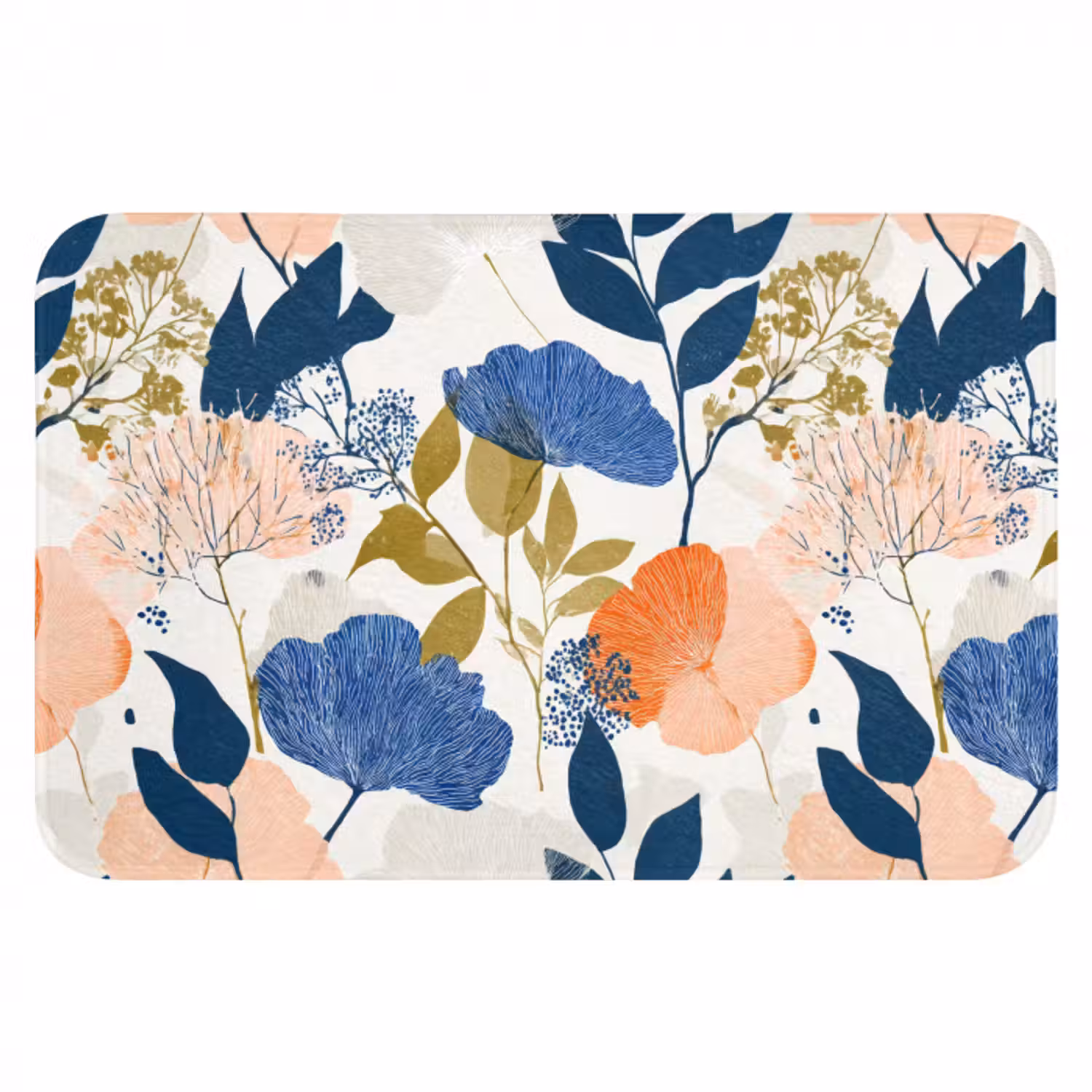 Badematte - Blumen - Botanisch - Farbenfroh
